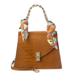 Italian Leather Top Handle Shoulder Bag